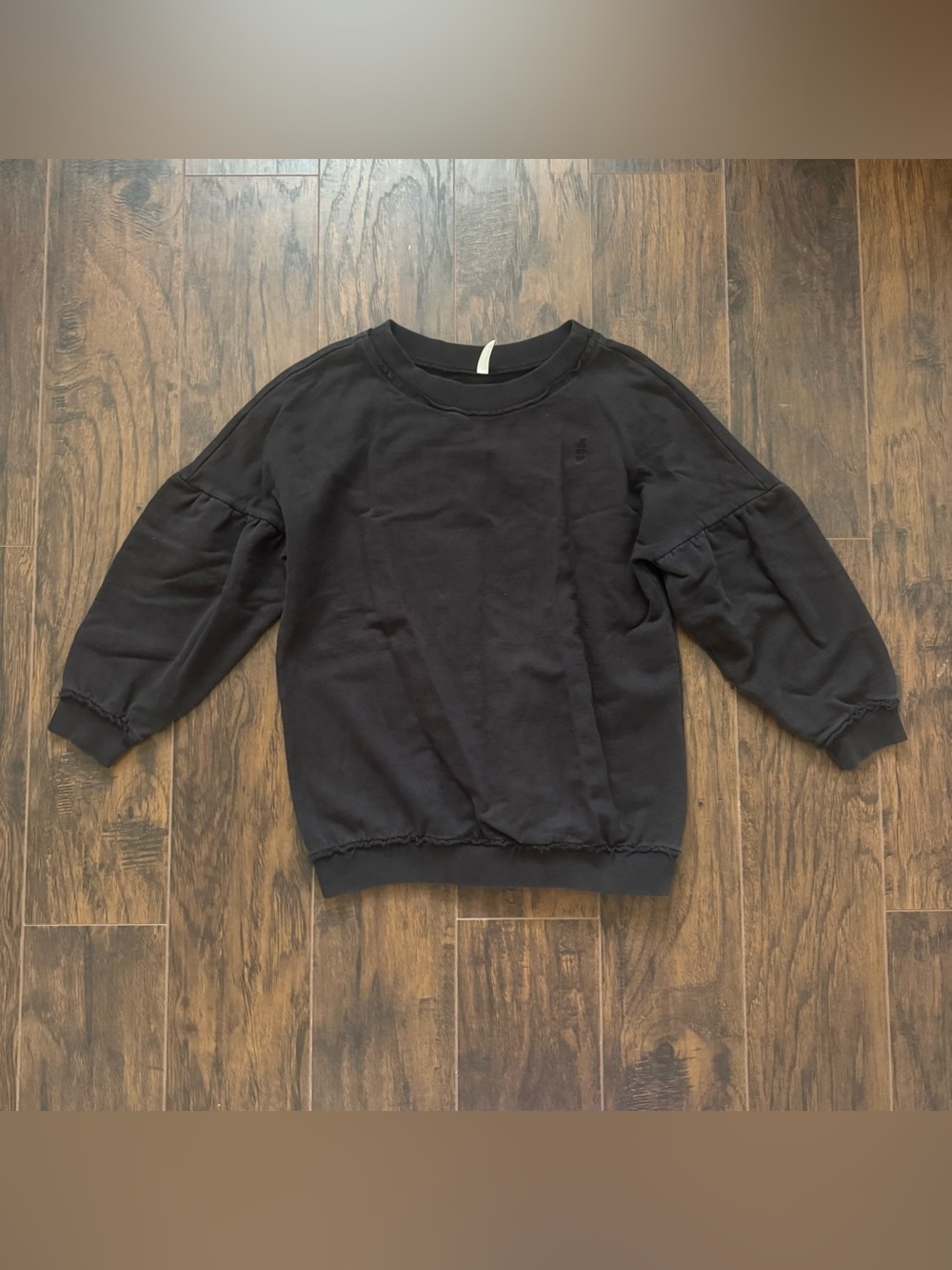 Free People Movement Black XS Intercept Pullover Crewneck Sweatshirt